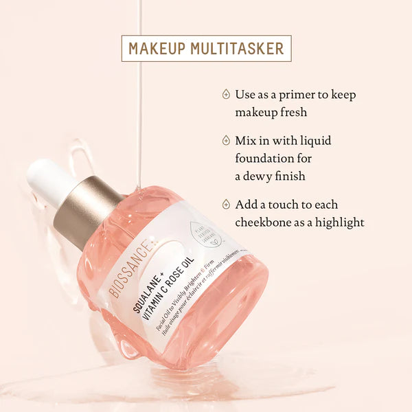 Biossance Squalane + Vitamin C Rose Firming Oil