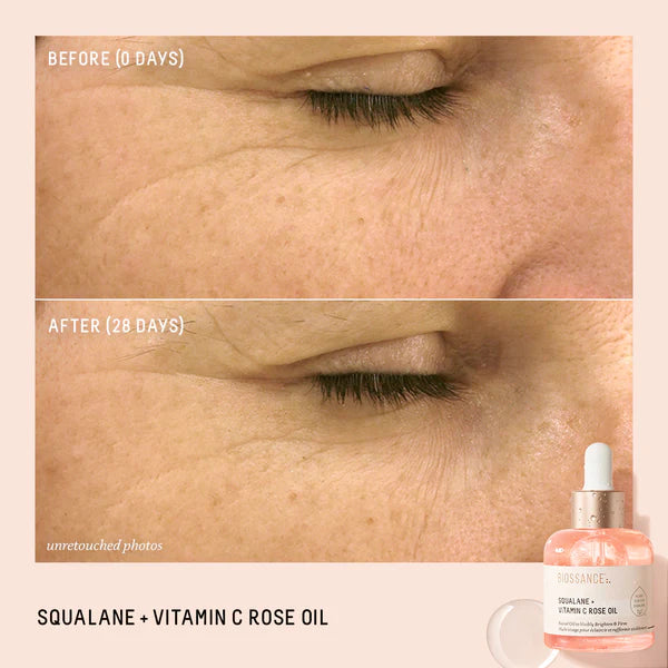 Biossance Squalane + Vitamin C Rose Firming Oil