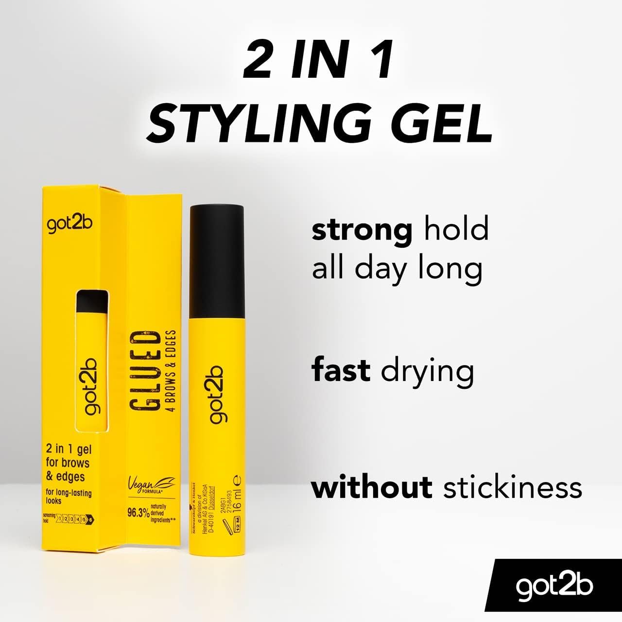 Schwarzkopf - Got2Be Glued for Brows & Edges 2in1 Gel