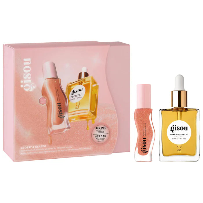 Gisou
Glossy & Glazed Hair & Lip Oil Gift Set