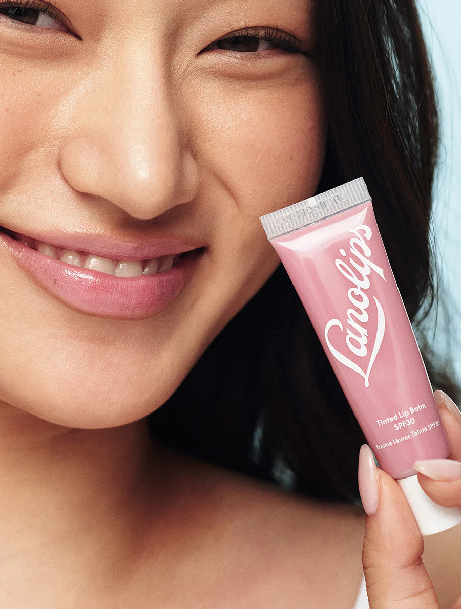 Lanolips Tinted Lanolin Lip Balm SPF30 Rhubarb