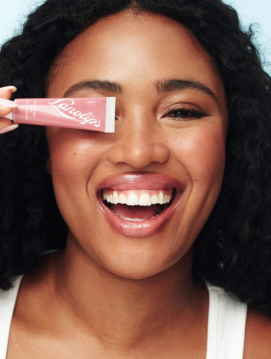 Lanolips Tinted Lanolin Lip Balm SPF30 Rhubarb