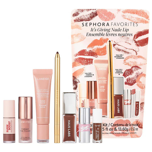 Sephora Favorites 
It's Giving Nude Lip Makeup Value Set