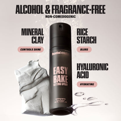 HUDA BEAUTY 
Easy Bake Blurring Setting Spray with 16-Hour Wear