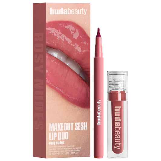 Huda Beauty Make Out Sesh Lip Stain and Lip Gloss Duos