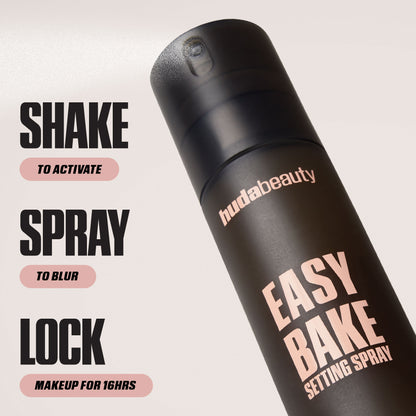 HUDA BEAUTY 
Easy Bake Blurring Setting Spray with 16-Hour Wear