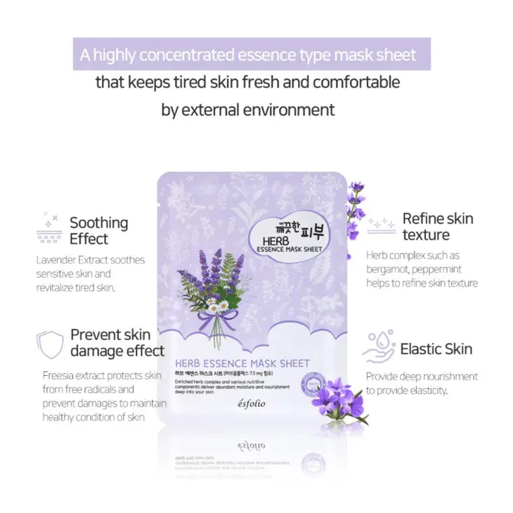 Esfolio Pure Skin Herb Essence Mask Sheet