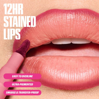 Huda Beauty Kiss Me Rosy Pink Lip Duo