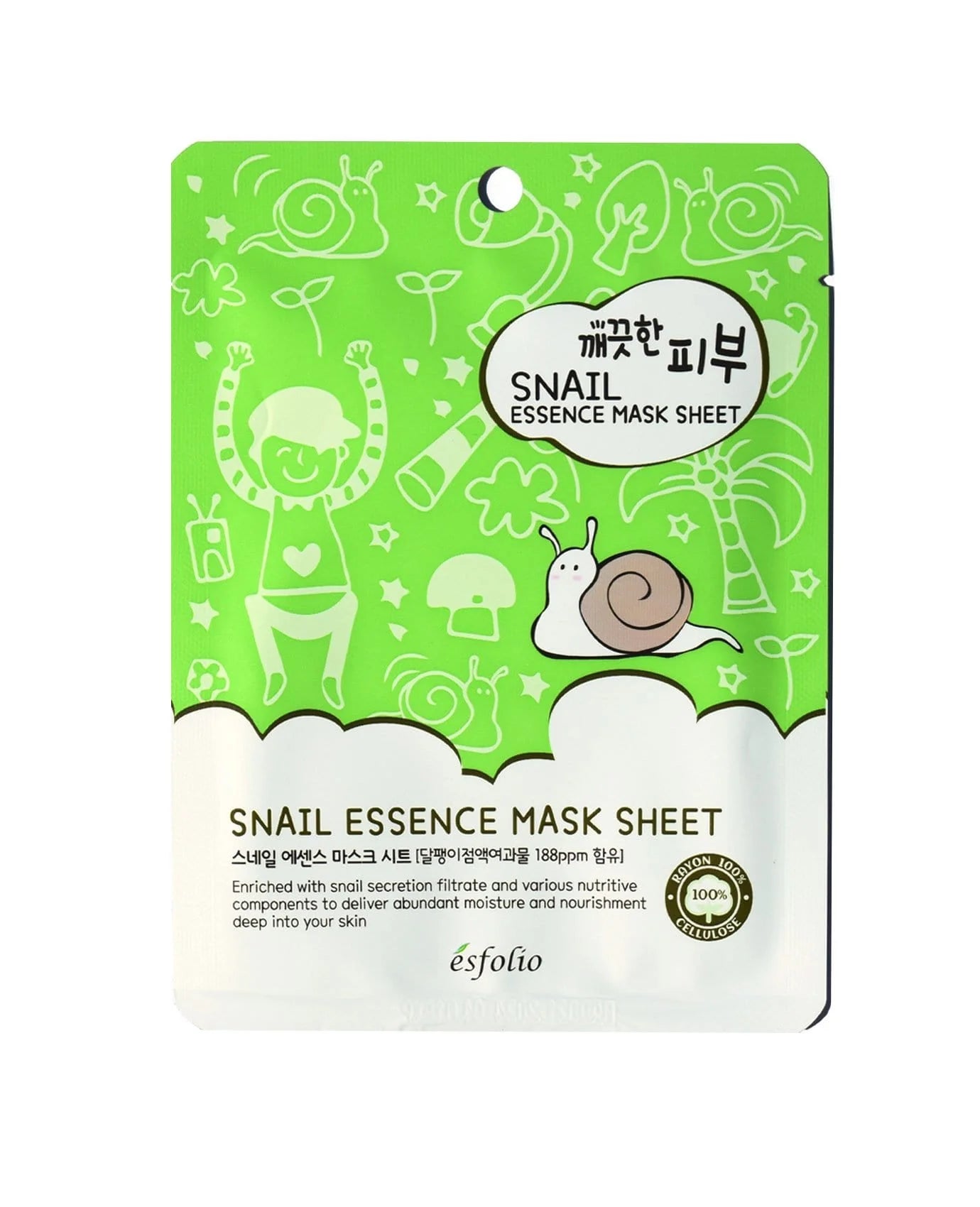 Esfolio Pure Skin Snail Essence Mask Sheet