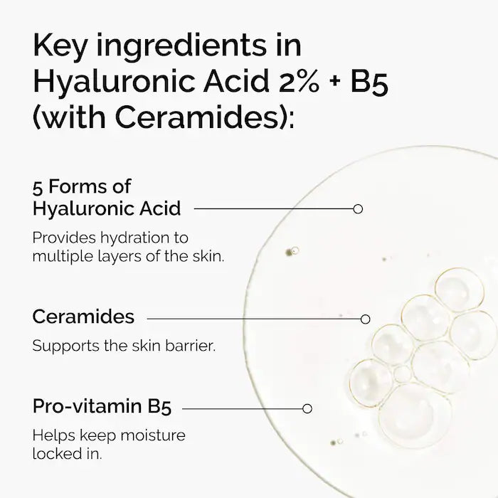 The Ordinary 
Hyaluronic Acid 2% + B5 Hydrating Serum with Ceramides
