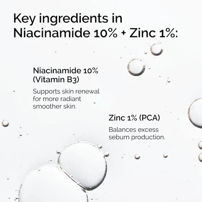 The Ordinary 
Niacinamide 10% + Zinc 1%  Serum for Oily Skin
