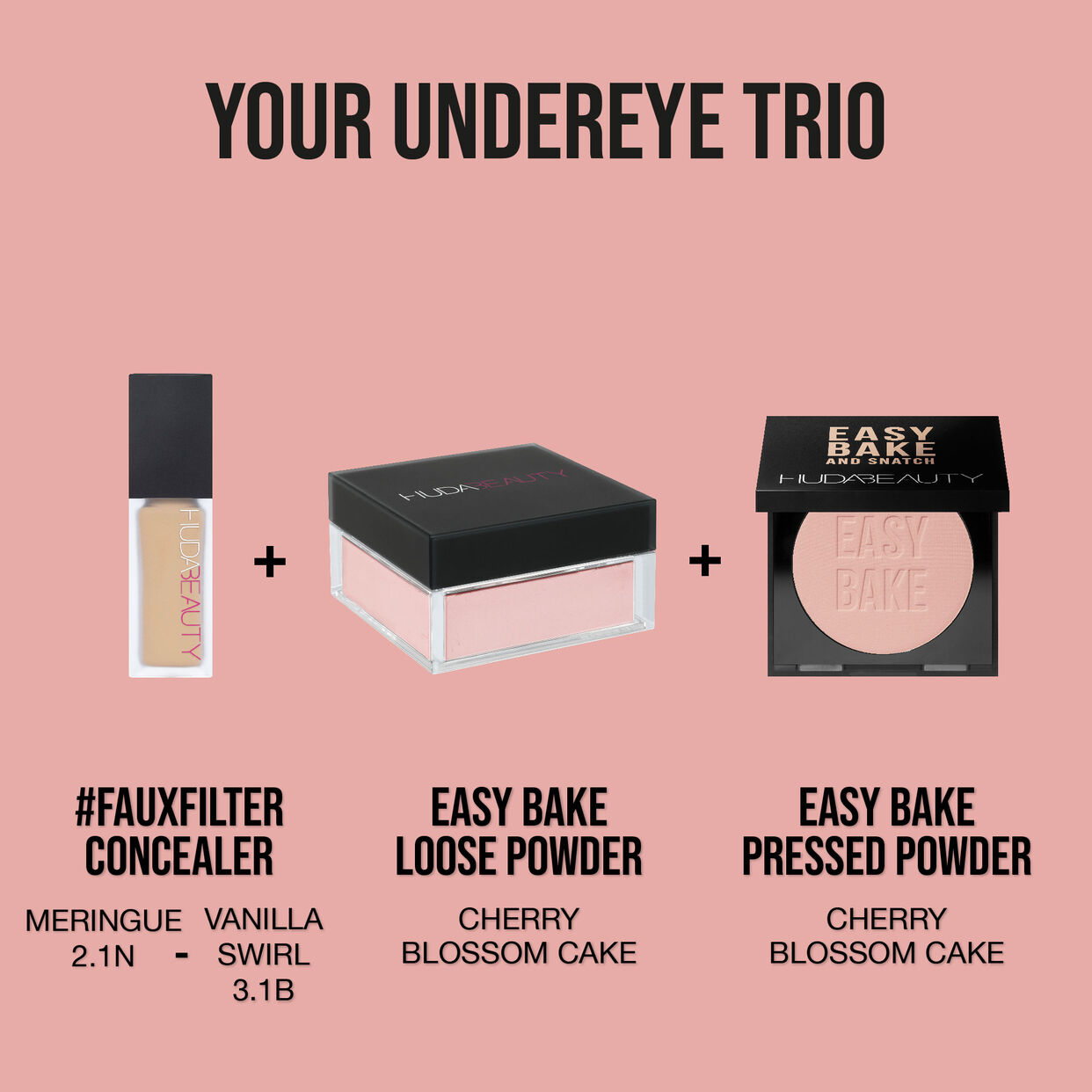 HUDA BEAUTY Easy Bake and Snatch Pressed Powder