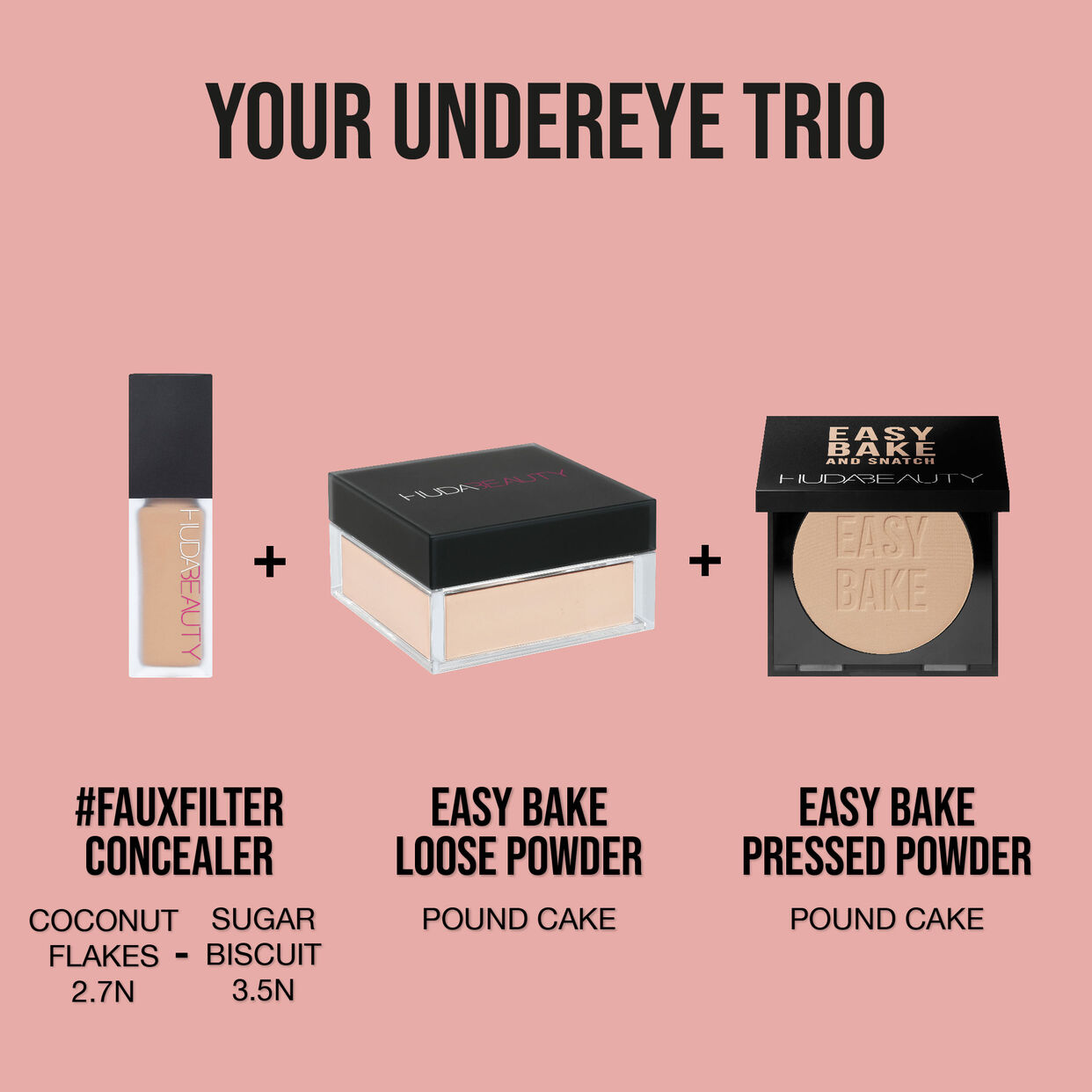 HUDA BEAUTY Easy Bake and Snatch Pressed Powder