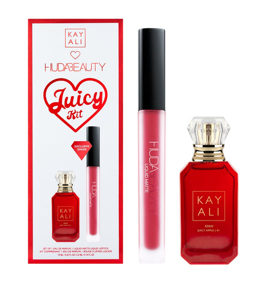 Huda Beauty Kayali Eden Juicy Apple | 01 Mini Perfume and Lip Set