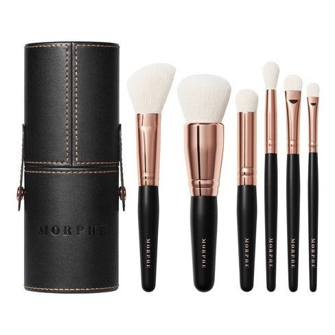 Morphe Rosé Away 6-Piece Face & Eye Travel Brush Set