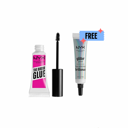 NYX Brow Glue Instant Brow Styler+ 1 FREE NYX Glitter Primer