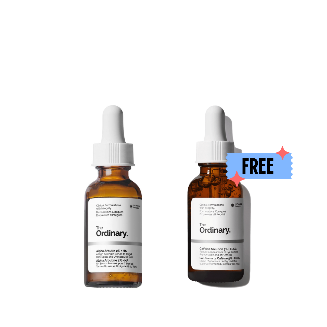 The Ordinary Alpha Arbutin 2% + Hyaluronic Acid + FREE Caffeine Solution 5% + EGCG