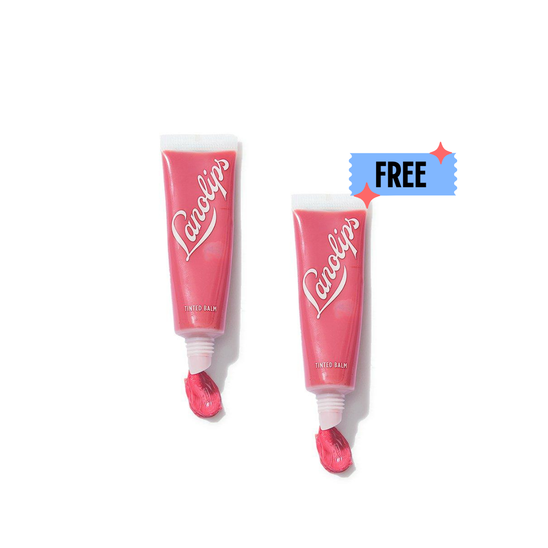 Lanolips Tinted Lanolin Lip Balm SPF30 Rhubarb + 1 FREE