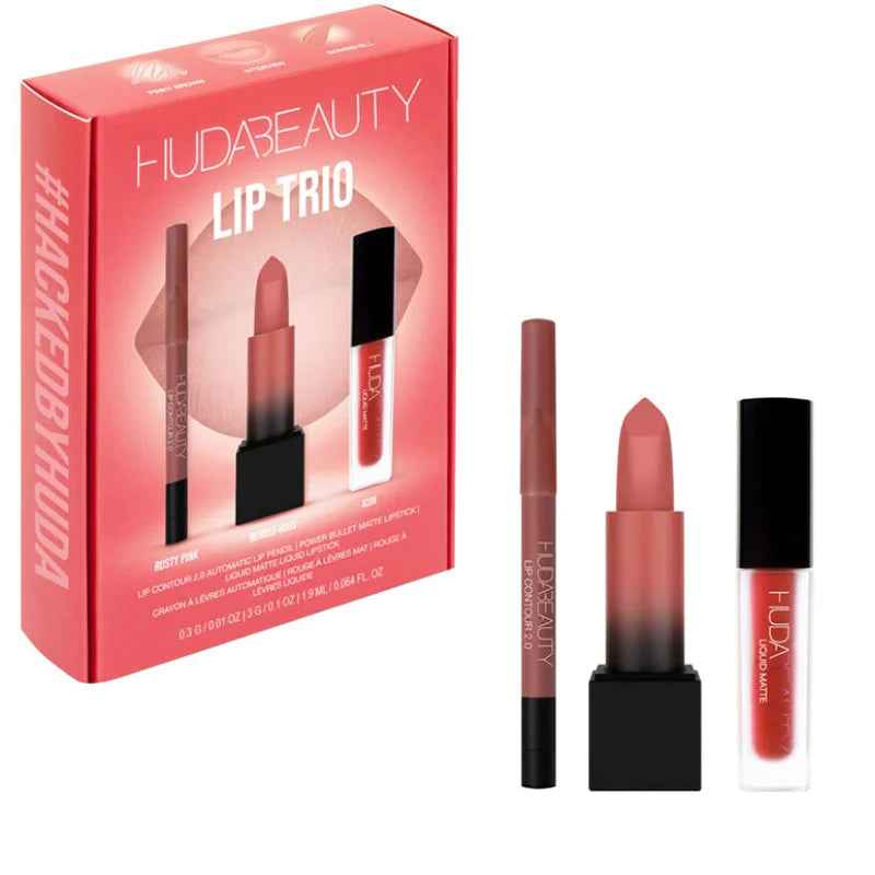 Huda Beauty The Ultimate Lip Trio Set - Icon