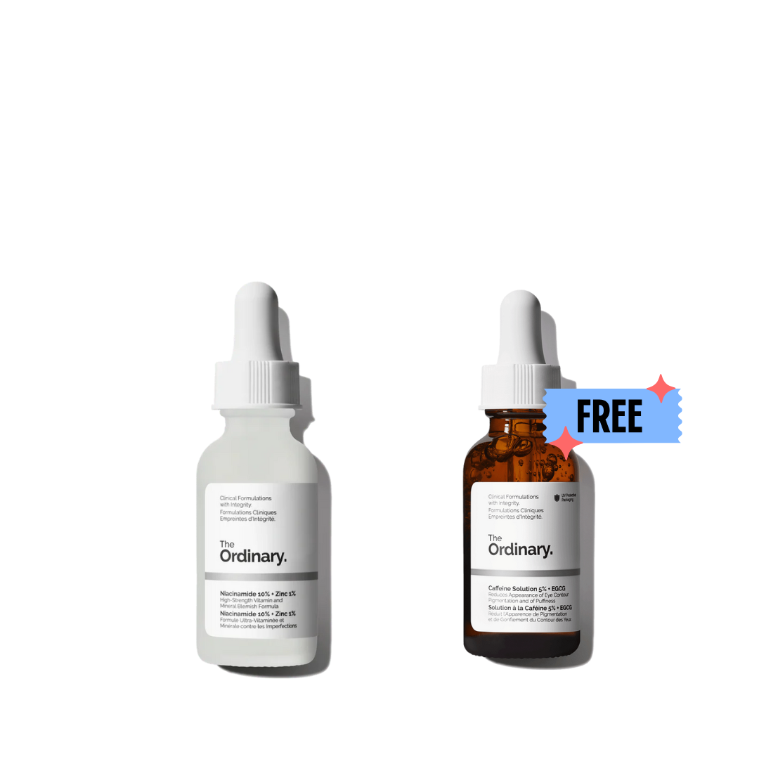 The Ordinary 
Niacinamide 10% + Zinc 1%  Serum for Oily Skin+ FREE  Caffeine Solution 5% + EGCG