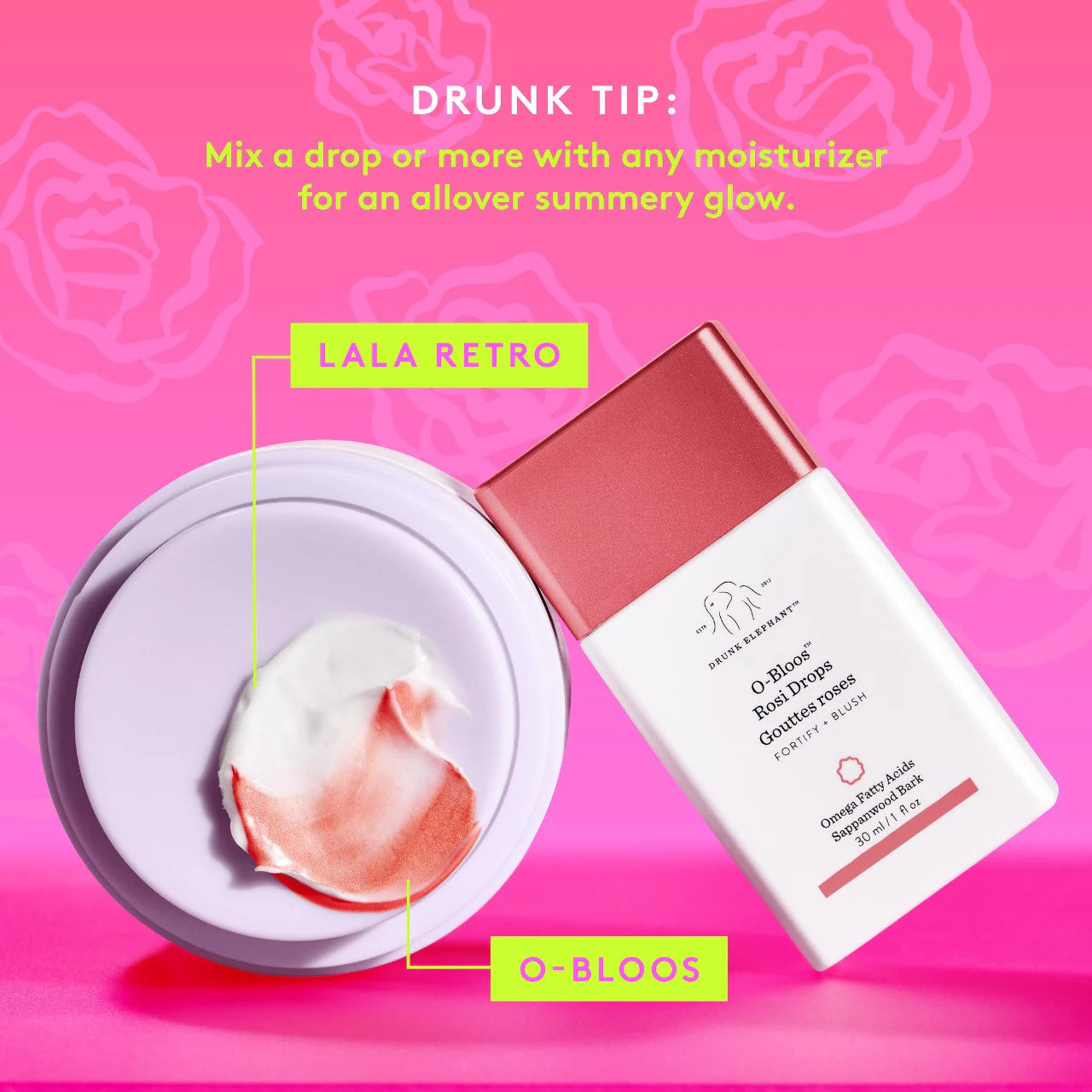 Drunk Elephant O-Bloos™ Rosi Glow Drops with Vitamin F