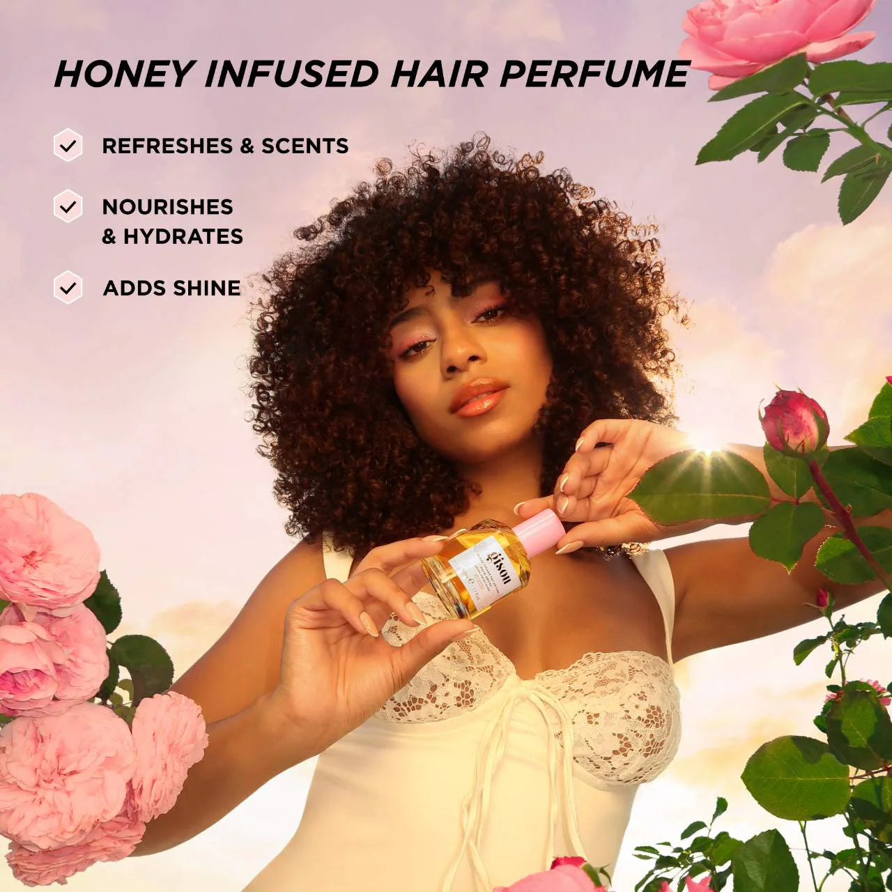 Gisou Mini Honey Infused Hair Perfume - Wild Rose