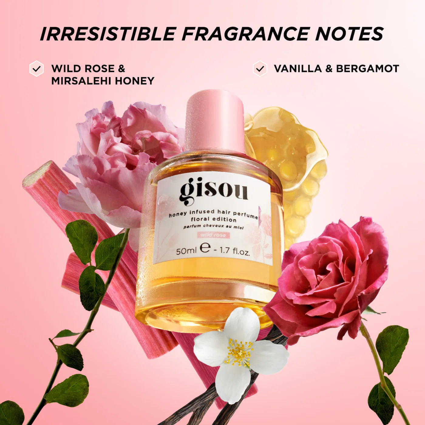 Gisou Mini Honey Infused Hair Perfume - Wild Rose