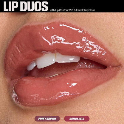 Huda Beauty Juicy Bombshell Lip Duo - Pinky Brown