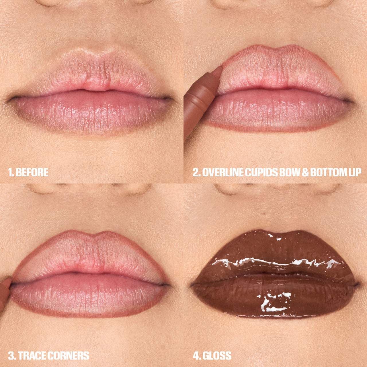 Huda Beauty Juicy Bombshell Lip Duo - Deep Brown